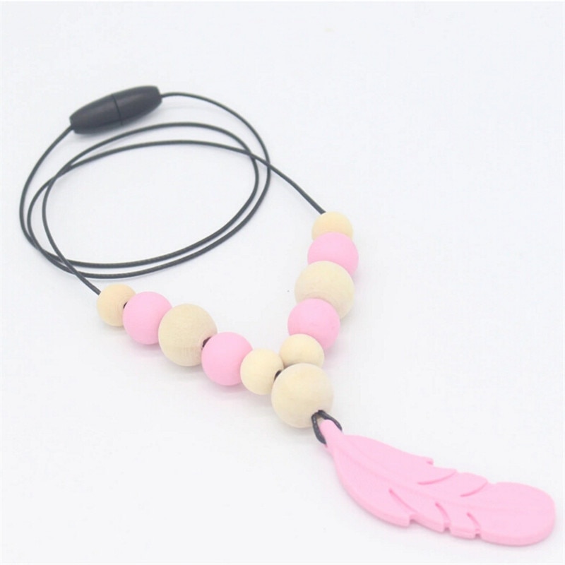 Baby Teething Necklace Food Grade Silicone Beads Long Chain Baby Goods Silicone Bead Nurse Gift For Baby Teether